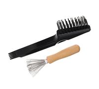 WRITWAA 1 Ensemble ensemble d'outils de nettoyage double sided brush hair charms hair topper hair brush boar bristle brush poil démêler peigne épilateur nettoyeur de brosse à cheveux fer