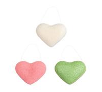 WRITWAA 1 Ensemble Éponge de Nettoyage Forme de Cœur de Éponge de Maquillage pour Soins Peau Aléatoires pour Démaquillage et Exfoliation Douce Couleur Aléatoire