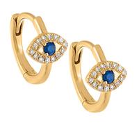 WRITWAA 1 Paire Boucles D'oreilles Œil Du Diable Petites Boucles D'oreilles les Créoles les Déclaration Bijoux Pour Femmes Bijoux De Mode Golden Laiton