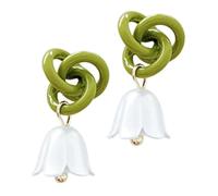 WRITWAA 1 Paire Boucles D'oreilles Muguet, Les Boucles D'oreilles Vertes Polyvalentes, Un Accessoire Qui Met En Valeur Votre Tempérament, Sont Un Idéal Pour Les Filles