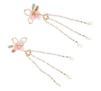 WRITWAA 1 Paire De Couvre-Chefs Hanfu Pour Femmes Accessoires Pour Cheveux À Pompons Barrettes De Style Chinois Avec Perles