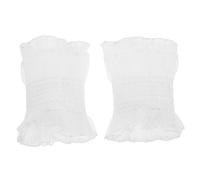 WRITWAA 1 Paire Fausse chemise à la manchette dentelle pour les ongles photo plissé accessoires à main fausse manche manchon de photo d'ongle fausses manches faux poignets chiffon blanche