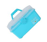 WRITWAA 1 Pièce Boîte à Médecine Portable Coffre à Pharmacie Récipient De Médicaments Trousse à Pharmacie Mallette De Médecine Pour Enfants Blue Plastique