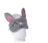 WRITWAA 1 Pièce Masque De Sommeil Couverture D'oeil De Lapin Enfants Oeil Au Beurre Noir Cache-oeil De Dessin Animé Pour Enfant Joli Masque Pour Les Yeux Doux Masque De Lapin Peluche Gris