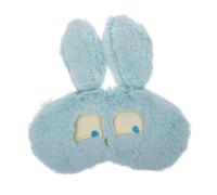 WRITWAA 1 Pièce Masque De Sommeil Ombre De Pour Les Yeux Cache-oeil Flou Couvre-yeux Moelleux Voyage Ombre à Paupières De Sommeil D'hiver Oeil D'animal Qui Dort Peluche Bleu