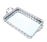 WRITWAA 1 Pièce Présentoir à Bijoux Plateau De Maquillage Plateau Organisateur De Parfum Plateau Décoratif Plateau Cosmétique Plateau De Bijoux En Diamants Bac à Commode