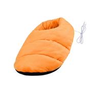 WRITWAA 1 Pièce Trésor de chauffage des pieds électriques USB chauffants plus chaud pantoufles chauffantes chaussure chauffante Velours Super doux Orange