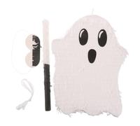 WRITWAA 1 Piñata Fantôme pour Halloween avec bâton et masque pour les yeux, Piñatas Mexicaines, Décorations de Fantômes Effrayants, Remplissez votre propre Piñata pour des bonbons, des jouets et