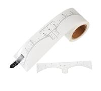 WRITWAA 1 Rouleau Tatouage Des Sourcils Règle De Maquillage Des Sourcils Mesureur De Sourcils Autocollant D'échelle De Sourcil Autocollant De Règle De Sourcil Blanche Autocollants