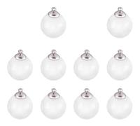 WRITWAA 10 Breloques Pendentif Breloque Bijou en Plastique Transparent 8mm Faciles à Utiliser Ranger pour Fabrication de Colliers Noël et Création de Boucles D'oreilles
