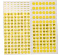 WRITWAA 10 feuilles Lot de Autocollants Ronds Numériques Autocollants Adhésifs pour Marquage Organisation Inventaire Usage Polyvalent