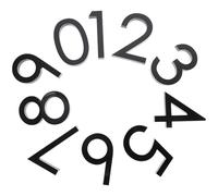 WRITWAA 10 Pcs Numéros D'adresse Auto-adhésifs en Résine Abs Noir, Chiffres Lisibles et Résistants pour Porte, pour Usine et Bureau
