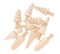 WRITWAA 10 Pièces Arbre Bois à Peindre Créatif Décoratif pour Garçon Fille Bricolage DIY Modèle Bois Nature