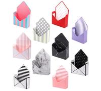 WRITWAA 10 Pièces Boîte Présent en Papier D'enveloppe pour Emballage de Fleurs, Pliable et Décorative, pour Mariage ou Rendez-vous, en Différentes Couleurs Style