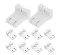 WRITWAA 10 Pièces Douille Fluorescente T8 T12 600v 660w, Support PC Blanc | Non Shuntée, Bi-broche Moyenne, Type Tournant U, et Tubes T12, Usage Atelier