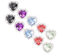 WRITWAA 10 Pièces joyaux du coeur accessoire couture accessoires couture accessoires de couture bijoux gros strass pour le bricolage petits strass pour l'artisanat ramifications laiton