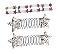 WRITWAA 10 Pièces Peignes Invisibles Étoile Strass Pinces Fixation Cheveux Extensibles pour Coiffures Élégantes Femmes Filles Accessoires Invisibles pour Chignons et Queue de Cheval