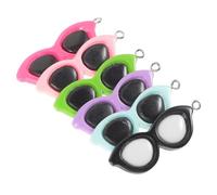 WRITWAA 10 Pièces Pendentif Lunettes en Résine pour Fabrication de Bijoux Diy, Accessoires Délicats en Métal, pour Bracelets et Chaînes de Pull Couleur Aléatoire