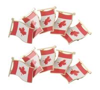WRITWAA 10 Pièces Pin's Émail Drapeau Canada Broche Patriote Érable Badge Métal Robuste pour Vêtements Sacs Chapeaux Souvenirs et Célébrations Patriotiques