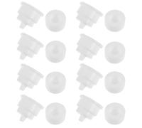 WRITWAA 10 Pièces Pompe Distributrice de Dentifrice en Silicone Blanche, Étanche, Nettoyage Facile, pour Salle de Bain, Familles et Voyageurs