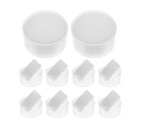 WRITWAA 10 Pièces Tasse Éponge Ronde Transparente pour Comptage Rapide des | Plastique et Éponge Blanche, Prise Améliorée, Usage Bureau, Caisse et Examen, pour Agents Administratifs