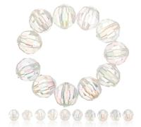 WRITWAA 100 Perles en Verre Cristal Transparentes 10 MM Perles pour Bijoux DIY Colliers et Bracelets Accessoires pour Loisirs Créatifs