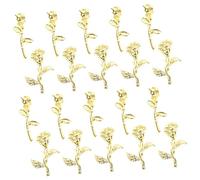WRITWAA 100 Pièces Accessoires de décoration d'ongles bijoux d'ongles ongles fleurs charme d'ongle bijoux de clou charmes d'art d'ongle art d'ongle 3d Alliage de zinc Doré