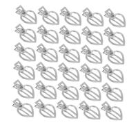 WRITWAA 100 Pièces Barrette Acier Inoxydable Forme de Cœur Épingles à Géométriques Clips à Canard Élégants