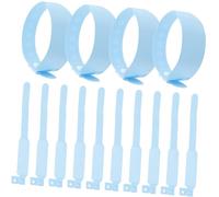 WRITWAA 100 Pièces Identifier le bracelet effaçable bras inscriptible hôpital bracelet de sécurité Bracelet sécurité bracelet d'information pour personnes âgées bracelets PVC Blue