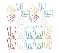 WRITWAA 100 pièces Lot de Trombones Métal Forme Dent Clips Mignons Multifonction pour Bureau École et Maison Marque-pages Créatifs pour Organiser Documents et Notes
