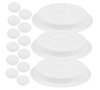 WRITWAA 100 Pièces Palette de Supports de Colle pour Cils PVC Palette Fleur sans Base Plateau Ergonomique et Léger pour Extension de Cils Organisateur Portable