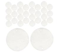 WRITWAA 100 pièces Perles de Coquille Ronde Plate Double Naturel pour Fabrication Bijoux DIY Pendentif Suspendu Décoration Artisanale