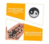 WRITWAA 100 pièces Perles d'espacement Tai Chi Set DIY Perles en vrac pour bracelet collier artisanat pour fabrication de bijoux et accessoires de perlage 100 pcs