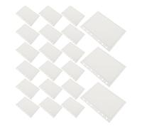 WRITWAA 100 Pièces Recharge pour Planner à Mobiles avec Pages Quadrillées Lignées et Blanches Compatible avec Classeurs à Anneaux pour Organisation et Prise de Notes