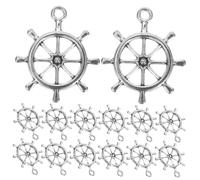 WRITWAA 100 Pièces Vintage Anchor And Ship Wheel Charms DIY Jewelry Making Pendants For Necklaces Bracelets Keychain Accessories Retro Alloy