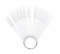 WRITWAA 100pièces Présentoir Couleurs Vernis à Ongles Fan Pliable Conseils Affichage Ongles Transparents Pour Manucure Technique Et Débutants