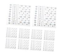 WRITWAA 10feuilles Strass Adhésifs pour Visage Strass Irisés Autocollants Pours Yeux à Coller pour Maquillage
