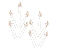 WRITWAA 10pièces Épingles Cheveux Perles Forme Accessoires Cheveux Mariage Pinces Mariée Dorées Chignon Mariage