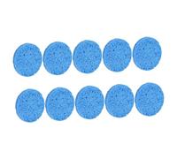 WRITWAA 10pièces Éponge Démaquillante Environ Fibre De Pâte De Bois Naturelle Éponge Visage Nettoyante Adaptée à Différents Types De Peau Kit Bleu Pour Retirer Fond De Teint Crème Blush