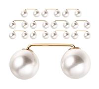 WRITWAA 12 Pièces Accessoire pour Femme Blanc en Alliage Bouton Imitateur, Ajusteur de Taille sans Couture pour Pantalon et Jean, Design Élégant et Polyvalent