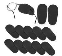 WRITWAA 12 Pièces Bandeau Noir Lunettes à Un Seul Œil Patch De Lunettes Paresseux Patchs Oculaires Paresseux Pour L'amblyopie Lunettes Patchs Oculaires Pour Enfants Tissu Non Tissé
