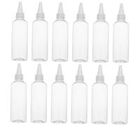 WRITWAA 12 Pièces Bouteille De Bouche Transparente Flacons Distributeurs En Plastique Flacons Gicleurs Rechargeables Bouteilles En Plastique Vides Pp