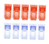 WRITWAA 12 Pièces Clip D'extension D'ongle Extensions Couverture Outils à Serrer Clou Mignon Griffe Faux Vernis à à Doigt Outil De Manucure Rouge Plastique