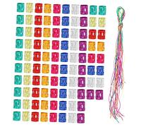 WRITWAA 120 Pièces Coffret de Accessoires de Coloré pour Dreadlocks et Tresses Comprenant et Fils Colorés