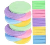 WRITWAA 120 Pièces Éponges Comprimées pour Nettoyage et Éponges Faciales Réutilisables et Filles Pratiques pour Voyage
