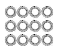 WRITWAA 12pcs Serrage-têtes Peigne Circulaire Extensible Noirs en Abs, Confort Flexible et Design Polyvalent pour Gestion Quotidienne des Cheveux des Femmes