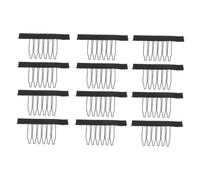 WRITWAA 12pièce Lot De Pinces à Perruque Acier Pince Peigne Pour Filet Et Dentelle Accessoires Pour Coiffure