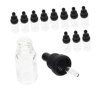 WRITWAA 12pièces Lot De Flacons Compte-gouttes Verre Transparent Pour Huiles Essentielles Et Aromathérapie Voyages Avec Couvercle Étanche