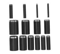 WRITWAA 15 Pièces Accessoires De Poinçon Rond Remplacement Du Perforateur Accessoires De Perforatrice Kit De Poinçons Ronds Outil De Poinçonnage En Cuir Pu Black
