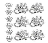 WRITWAA 15 Pièces Broche Couronne Diadème Éclatante Broche Foulard Ou Corsage Pour Mariage Anniversaire Banquet Fixation à Épingle Facile